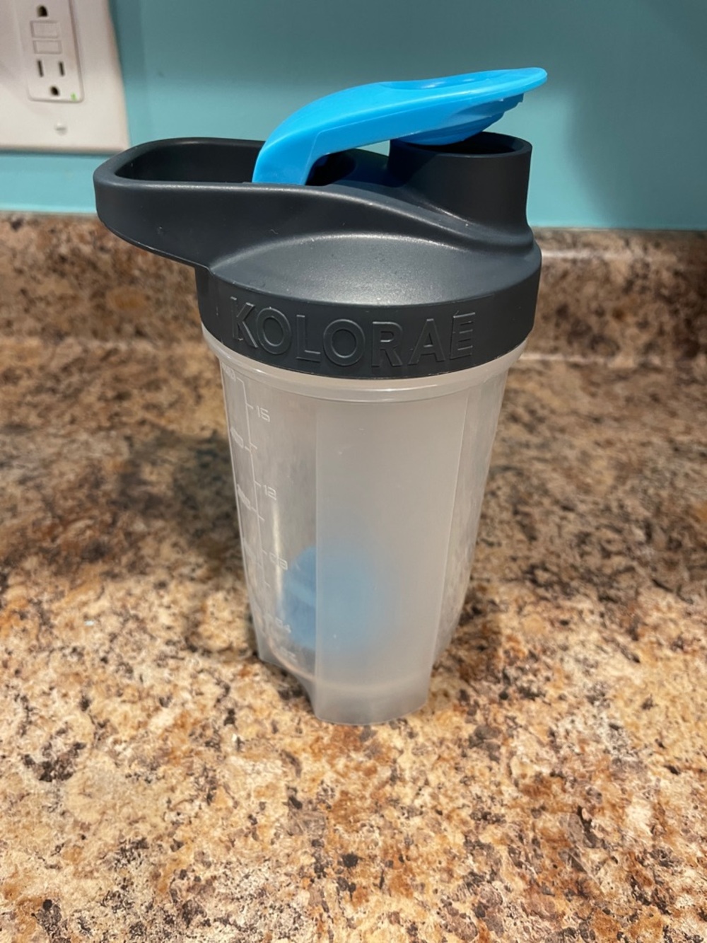 Kolorae Protein Shaker Bottle with Mixing Ball Blender Bottle